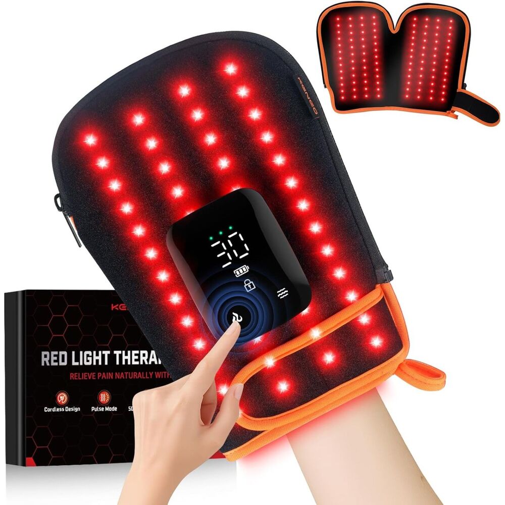 Rechargeable Red/ LED Light Hand Comfort Gloves 100 LEDs